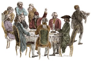 Le Dîner des philosophes - Voltaire (François Marie Arouet dit) - Jean (after) Huber