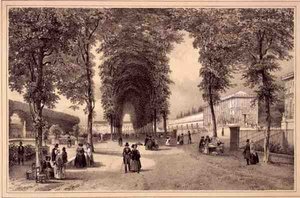 Vue des Jardins des Plantes, publiée par Auguste Bry - Jean (after) Jacottet