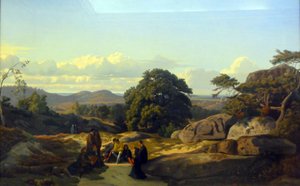Abélard parle à ses disciples près de Melun - Jean Achille Benouville