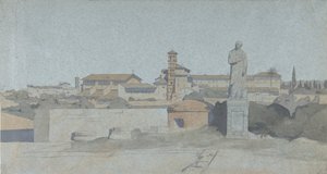 SS. Giovanni e Paolo, vu de la Villa Mattei, Rome