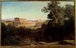 Vue du Colisée depuis le mont Palatin à Rome - Jean Achille Benouville