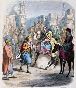 Emina Nosratli attend son fils victorieux Ibrahim Pacha, de retour au Caire après la campagne arabe en 1818 - Jean Adolphe Beauce