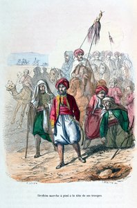 Ibrahim Pacha marchant à la tête de ses troupes, 1811-1818