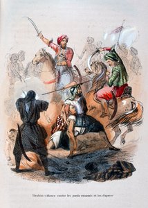 Ibrahim Pacha combattant les Wahhabites, Arabie Saoudite, 1811-1818, 1847 - Jean Adolphe Beauce