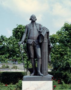 Portrait de George Washington (1732-1799) Sculpture de Jean Antoine Houdon (1741-1828) 18ème siècle Blérancourt, musée franco-américain - Jean Antoine Houdon