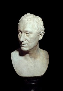 Buste en terre cuite du philosophe Denis Diderot (1713-1784). Sculpture de Jean Antoine Houdon (1741-1828) 1771 Paris, Musée du Louvre