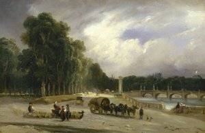 Le Cours-la-Reine, vers 1828 - Jean Antoine Theodore Gudin