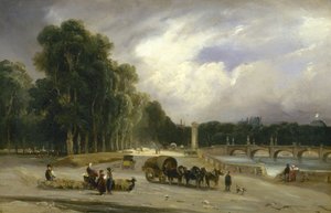 Vue du Cours la Reine, vers 1828 - Jean Antoine Theodore Gudin