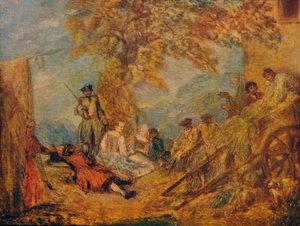 Scène de camp, 17ème siècle, 1909 - Jean Antoine Watteau
