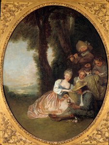 Concert champêtre ou « La déclaration attendue » - Jean Antoine Watteau