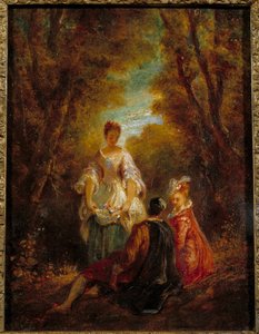 Personnages dans un parc - Jean Antoine Watteau