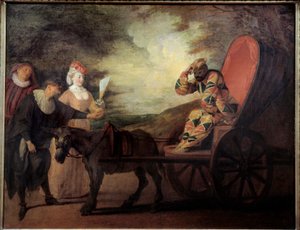 Arlequin (Arlecchino) empereur de la lune. Peinture de Jean Antoine Watteau (1684-1721) - Jean Antoine Watteau
