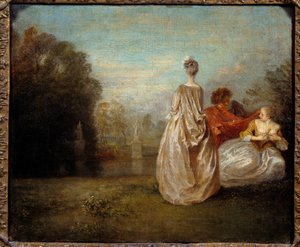Les deux cousins - Jean Antoine Watteau