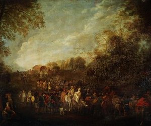 Troupes en marche - Jean Antoine Watteau