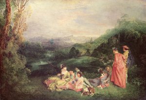 Amour paisible, vers 1718-19 - Jean Antoine Watteau