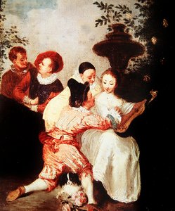 Étude pour Le Conteur - Jean Antoine Watteau