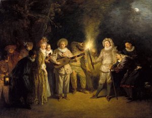 La Comédie italienne - Jean Antoine Watteau