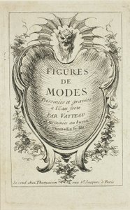Page de titre, à partir de Figures de modes - Jean Antoine Watteau