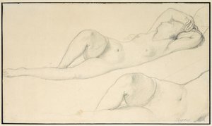 Une femme nue allongée