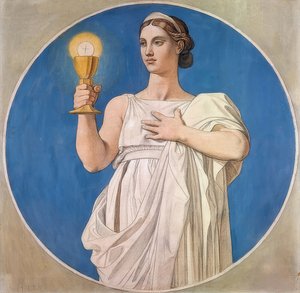 La Foi. Carton pour les vitraux de la chapelle Saint-Ferdinand. 1842 - Jean Auguste Dominique Ingres
