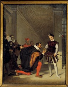 Don Pedro de Toledo, ambassadeur de Philippe II baisant l