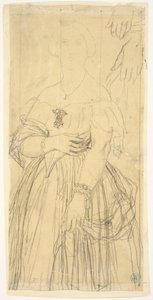 Étude pour la robe et les mains de Madame Moitessier