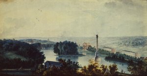 Tsarskoïe Selo. La colonne de Chesme, années 1780 - Jean Balthazard de la Traverse