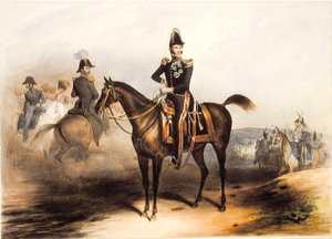 Portrait équestre de Léopold Ier, roi de Belgique - Jean Baptiste (after) Madou