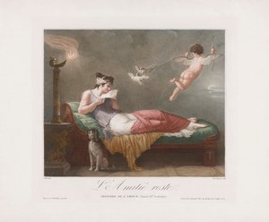 Cupidon livre une lettre d
