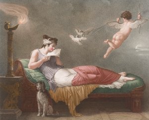 Cupidon livre une lettre d