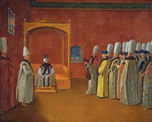 Le sultan Ahmed III (1673-1736) recevant une délégation d