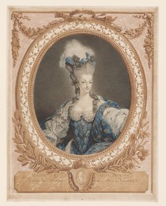 Portrait de Marie-Antoinette - Jean Baptiste Andre (after) Gautier Dagoty