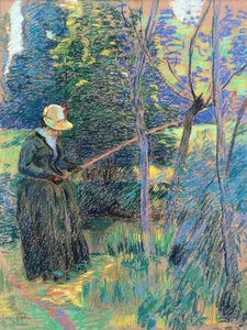 Madame Guillaumin pêchant - Jean Baptiste Armand Guillaumin