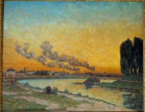 Coucher de soleil à Ivry - Jean Baptiste Armand Guillaumin