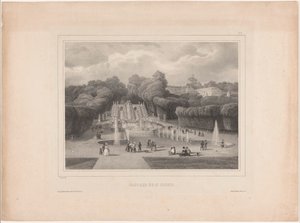 Fontaine au Château de Saint-Cloud (série: Grandes vues de Paris) - Jean Baptiste Arnout