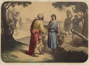 Éliézer et Rebecca - Jean Baptiste Auguste Leloir