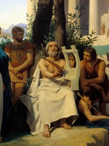 Homère, poète grec du IXe siècle av. J.-C. (détail) - Jean Baptiste Auguste Leloir