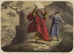 Moïse brise les tables de la loi - Jean Baptiste Auguste Leloir