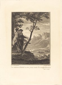 La nature étalait à nos yeux toute sa magnificence - Jean Baptiste Blaise Simonet after Jean Michel Moreau