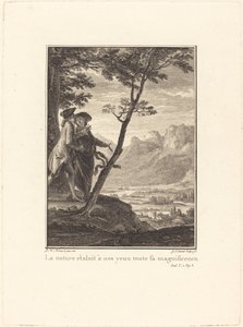 La nature étalait à nos yeux toute sa magnificence - Jean Baptiste Blaise Simonet after Jean Michel Moreau