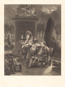La soirée des Tuileries - Jean Baptiste Blaise Simonet after Pierre Antoine Baudouin