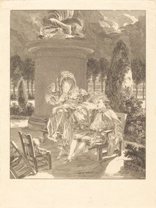 La soirée des Tuileries - Jean Baptiste Blaise Simonet after Pierre Antoine Baudouin