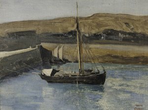 Un bateau de pêche, Honfleur, vers 1830 - Jean Baptiste Camille Corot