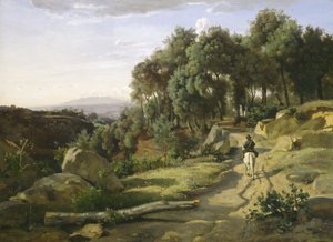 Une vue près de Volterra - Jean Baptiste Camille Corot