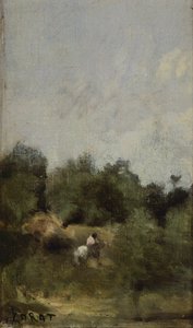 Un cavalier à la campagne - Jean Baptiste Camille Corot