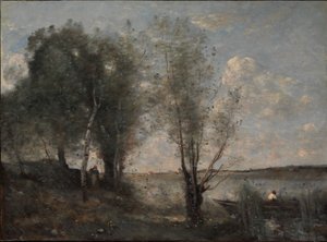 Bateliers parmi les roseaux, vers 1865 - Jean Baptiste Camille Corot