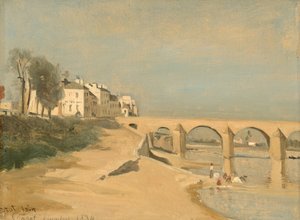 Pont sur la Saône à Mâcon, 1834