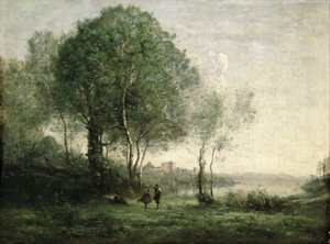 Castel Gandolfo, bergers tyroliens dansant - Jean Baptiste Camille Corot