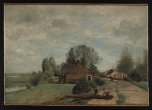 Corot - La Route aux Bûcherons, Arleux-du-Nord, 1871, NMW A 24958 - Jean Baptiste Camille Corot