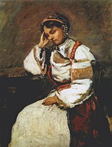 Corot - La bohémienne rêveuse, 1865-70 - Jean Baptiste Camille Corot